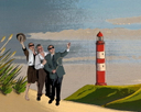 Dree Mann an de Küst